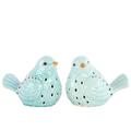 Urban Trends Collection Ceramic Bird Figurine With Cutout Design - Sky Blue 12957-AST